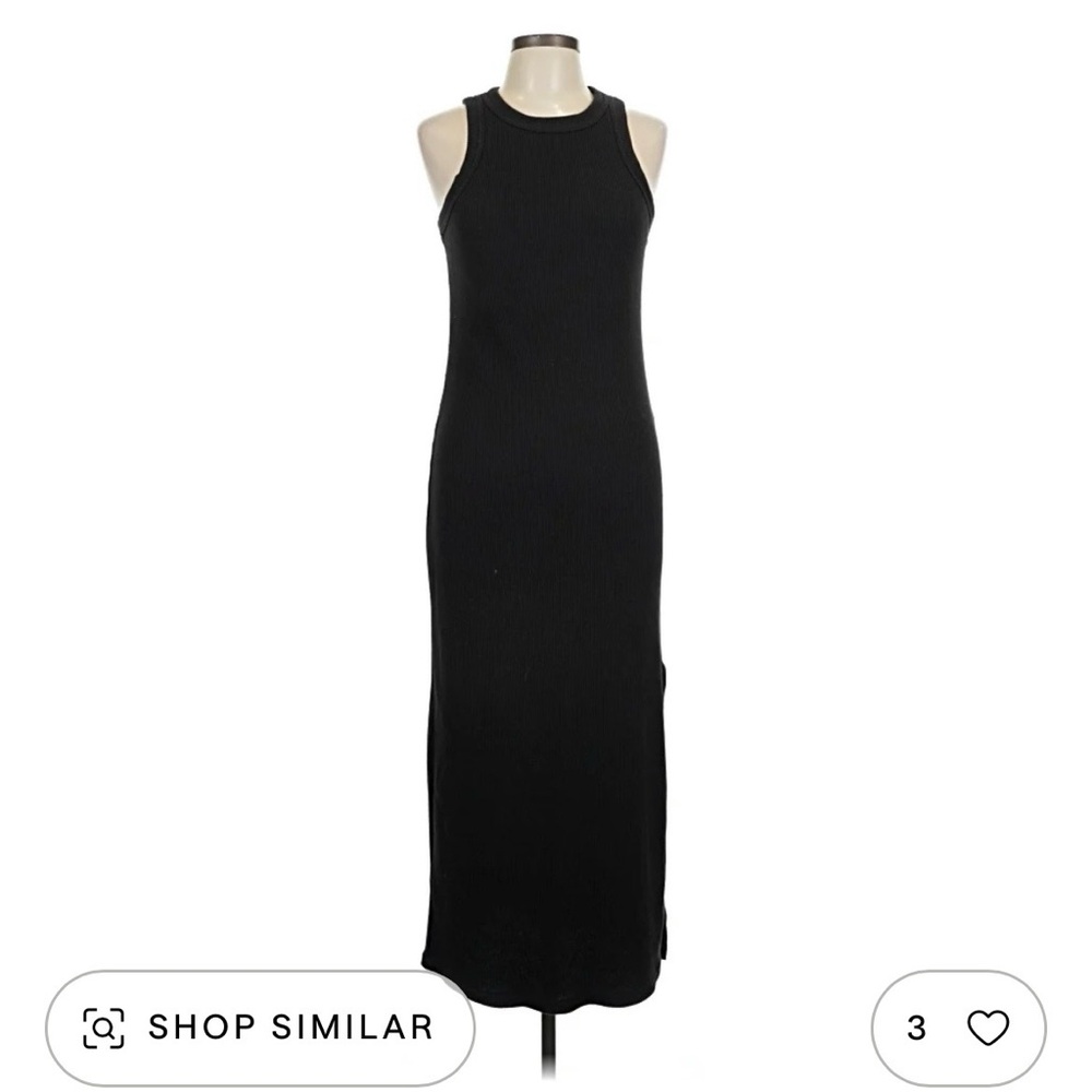 Black Ribbed Tank Bodycon Dress Size M